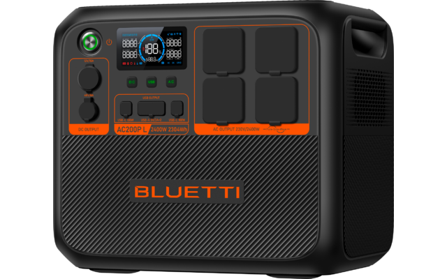 BLUETTI AC200P L-Black-EU tragbare Powerstation 1250 W