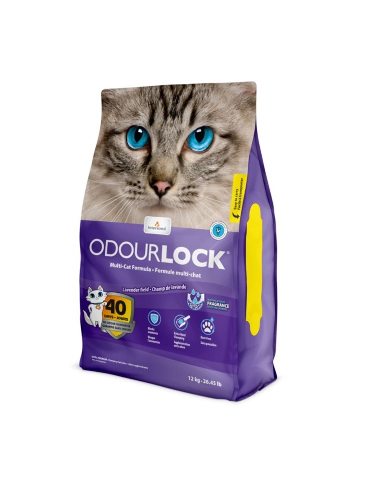 Intersand - Kattegrus Odour Lock Lavendel 12kg