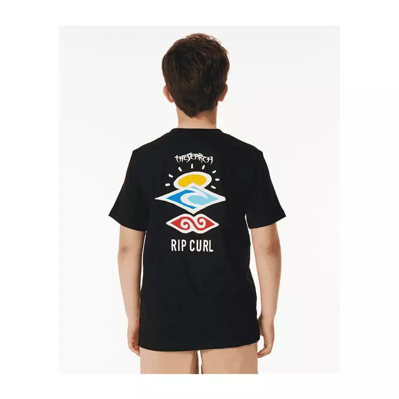 Teeshirt junior RIPCURL Search Icon Tee -Boy Black