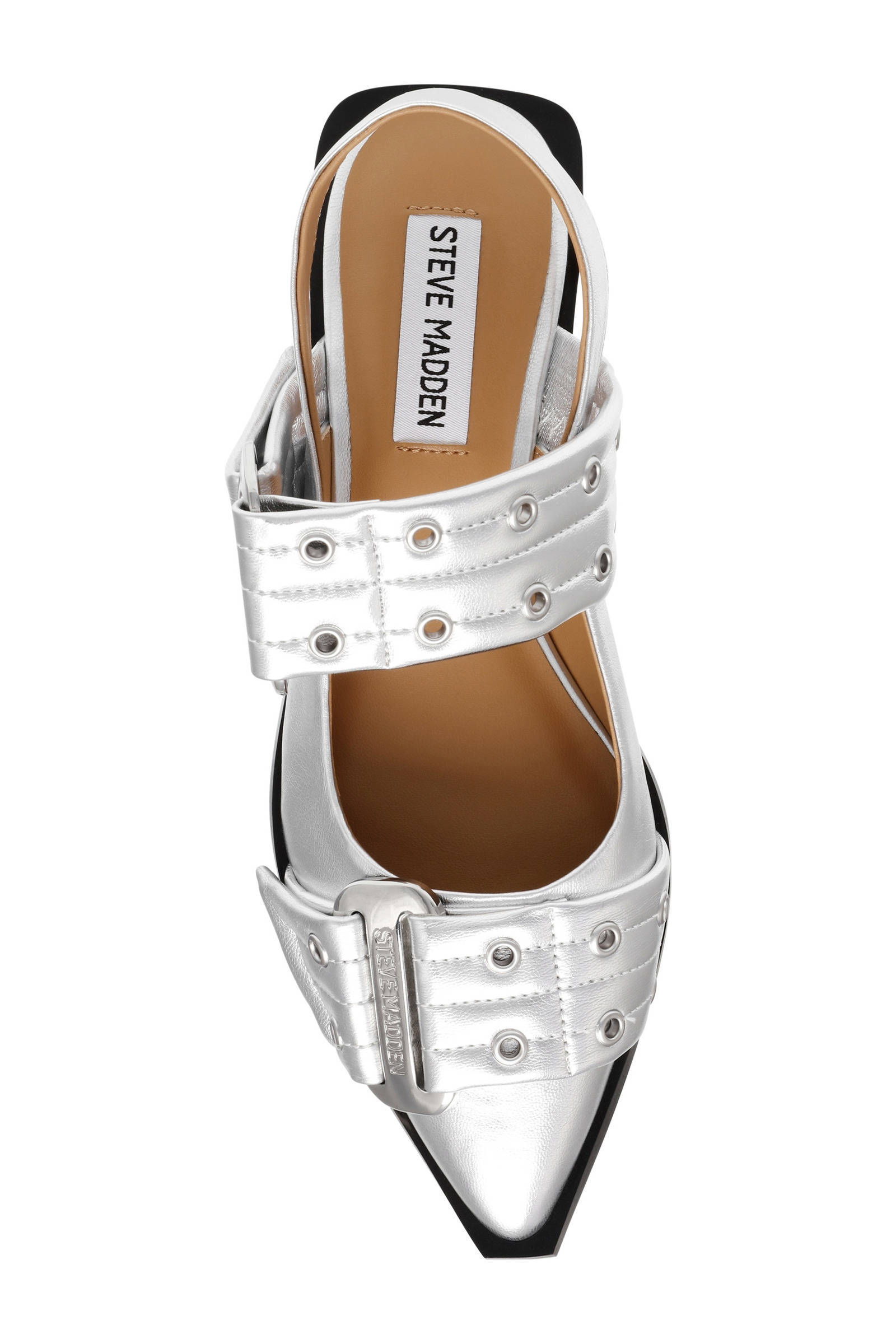 Steve Madden slingback loafers zilver