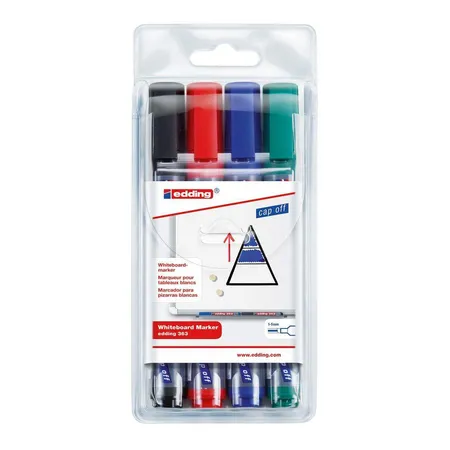 edding 363 Whiteboardmarker, 1-5mm, Keilspitze, 4 Stück