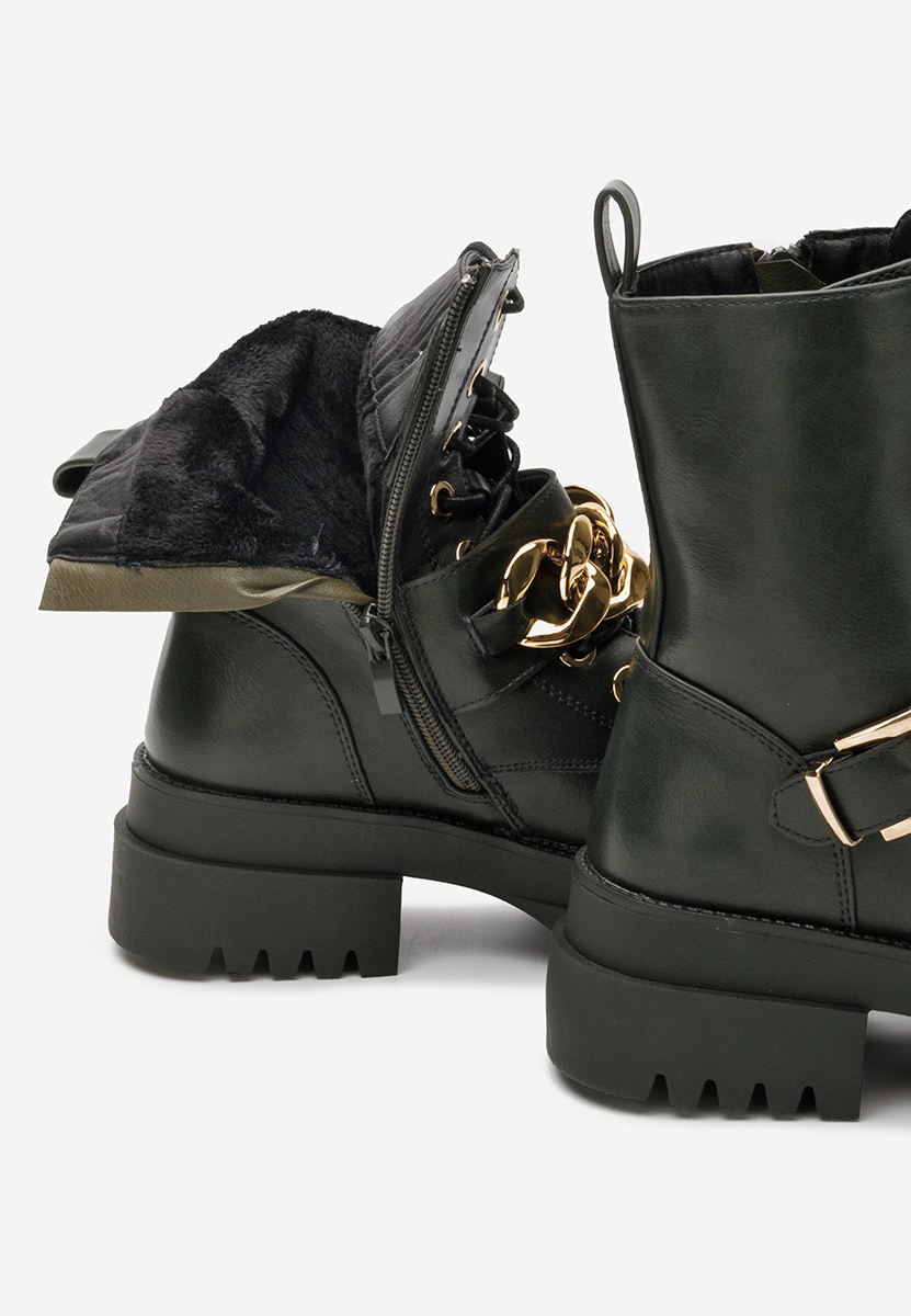 Bottines à lacets femme vert Mondariz