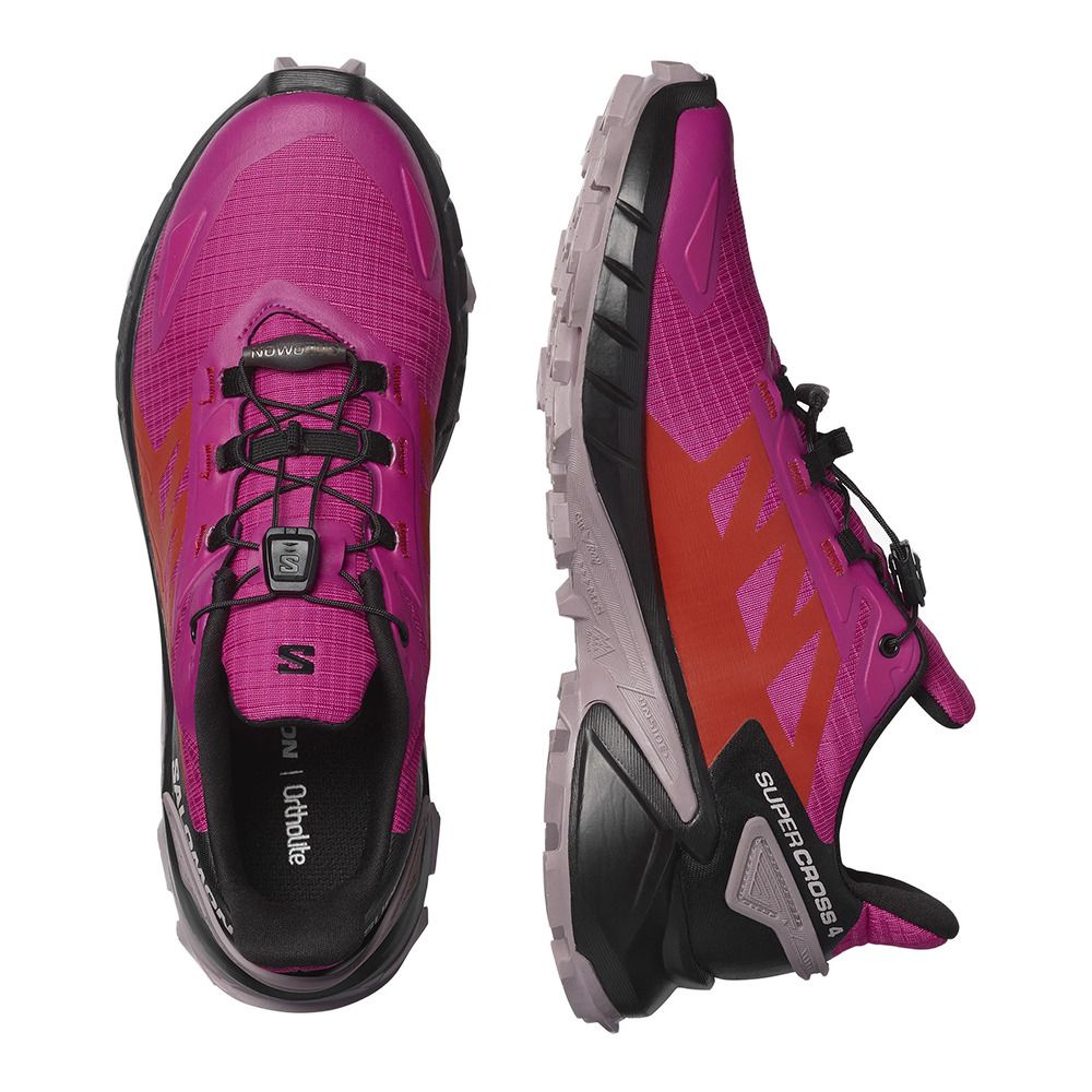 Salomon SUPERCROSS 4 - Chaussures trail Femme very berry