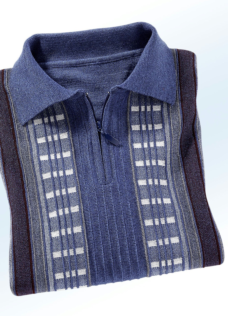 Faszinierender Polopullover mit kurzem Reißverschluss