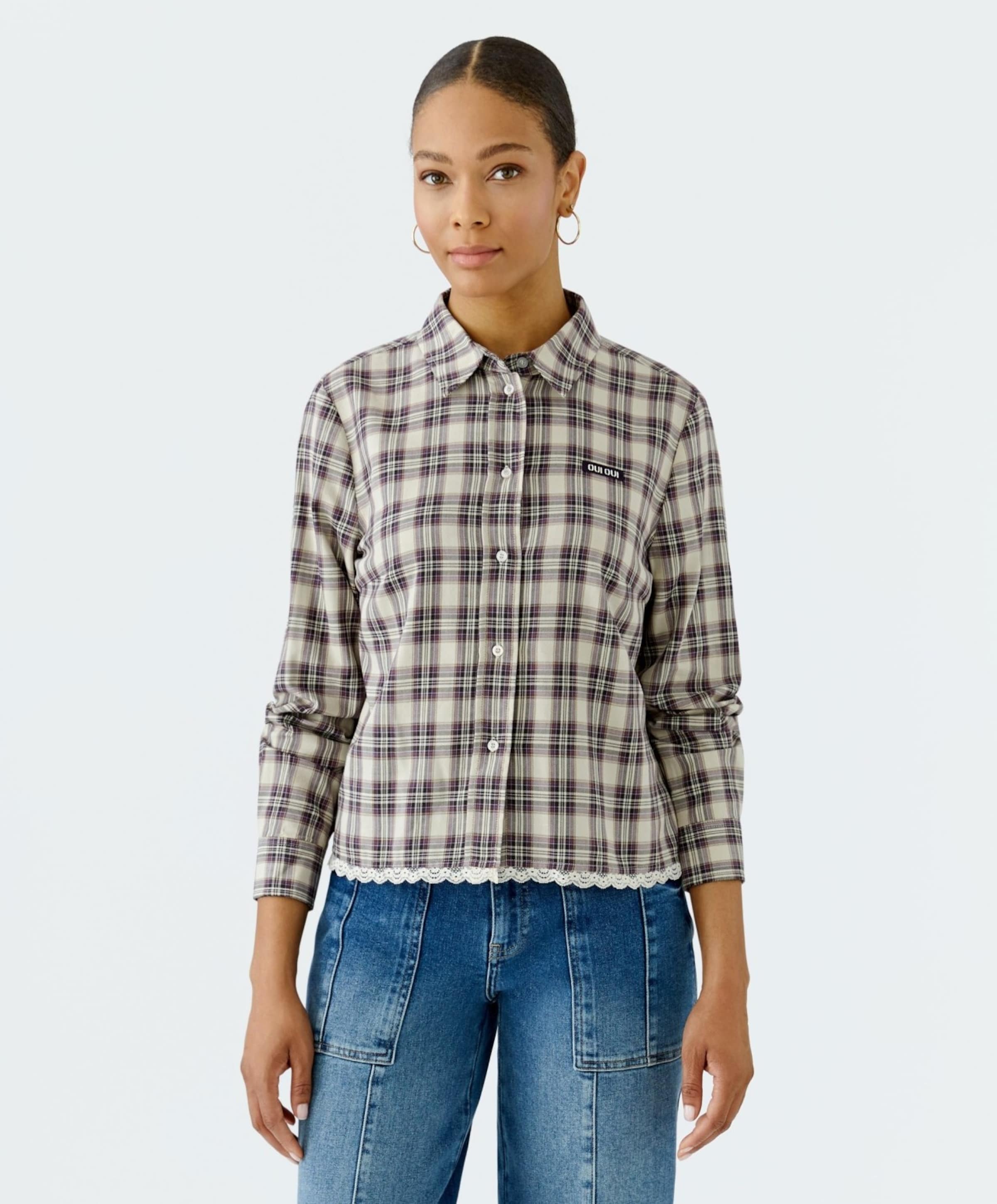 OUI Dames blouse beige