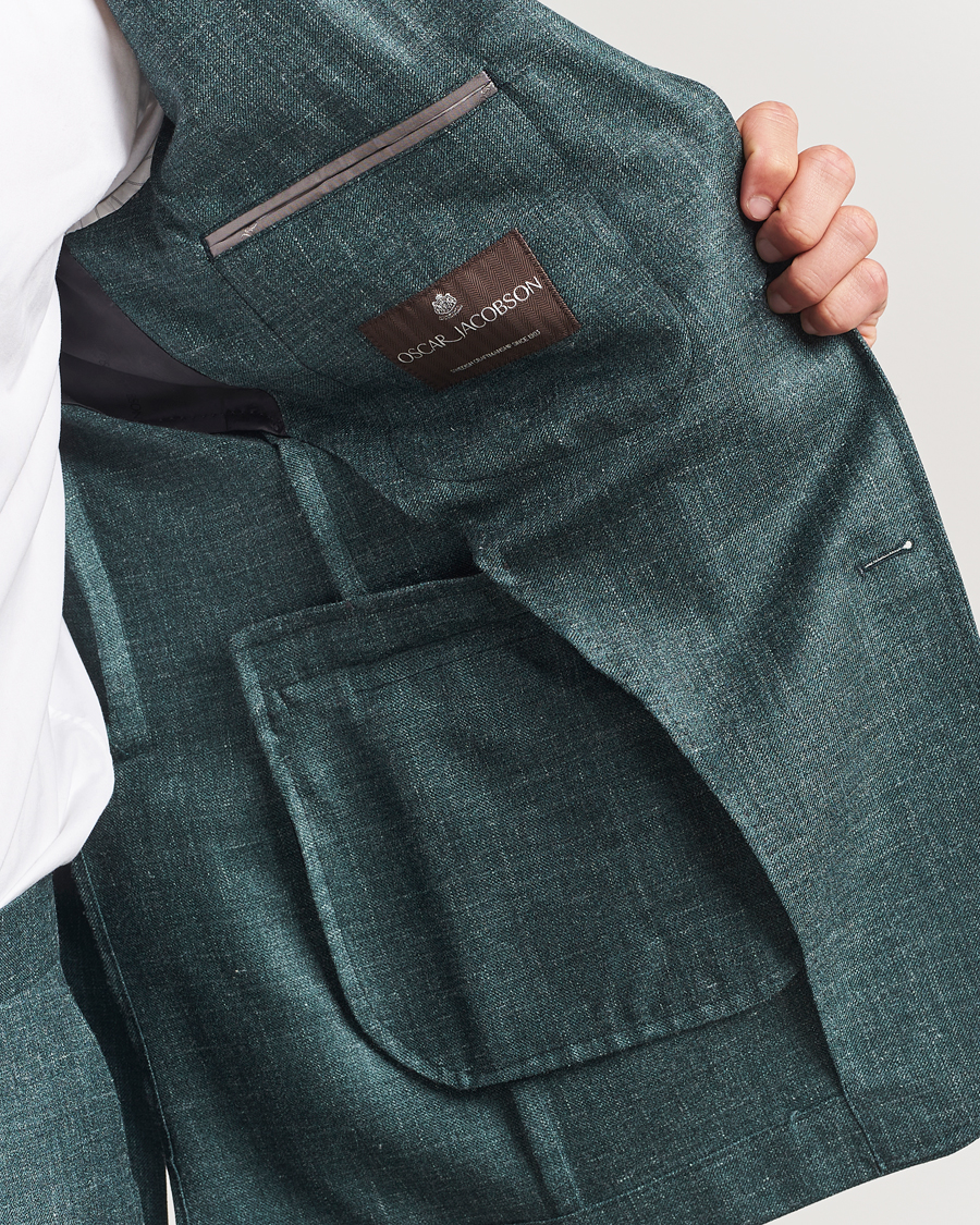 Oscar Jacobson Fellow EVO Wool/Silk/Linen Blazer Green
