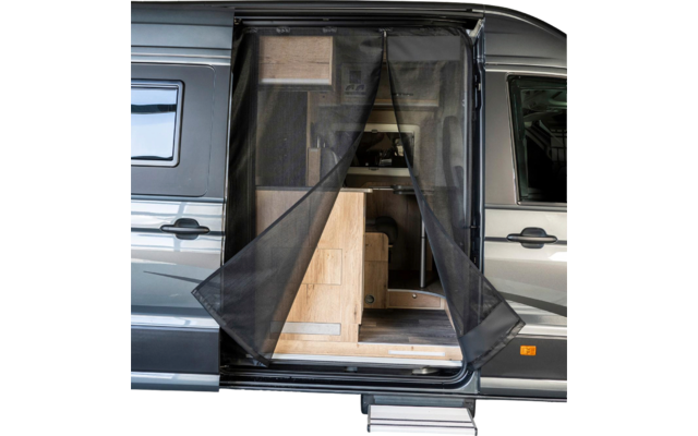 Mayr Van Schiebetürenmoskitonetz mit Magnetreißverschluss geeignet für Crafter / Grand California mit Maschenweite Fine Mesh für Beifahrerseite rechts