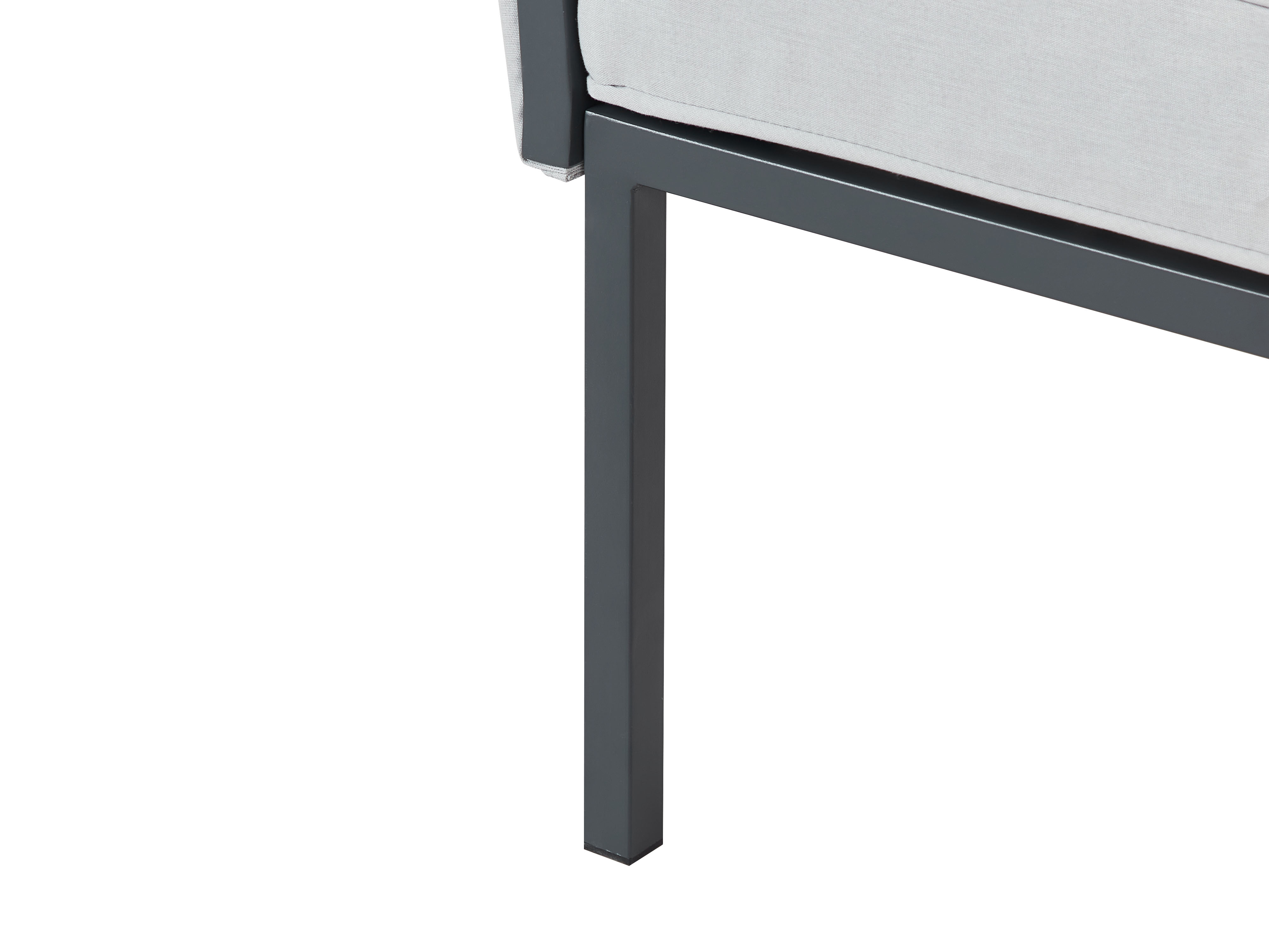 Loungeset met tafel 5-zits SKALA Metaal Lichtgrijs