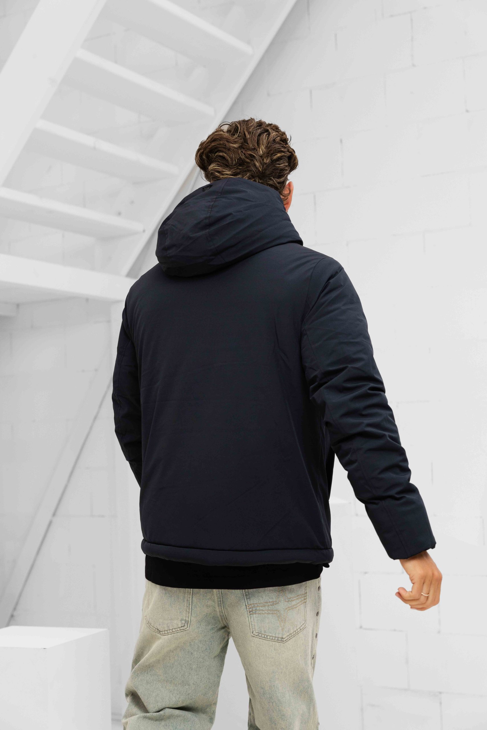 Pure Path Active Flex Short Parka Winterjas Heren Donkerblauw