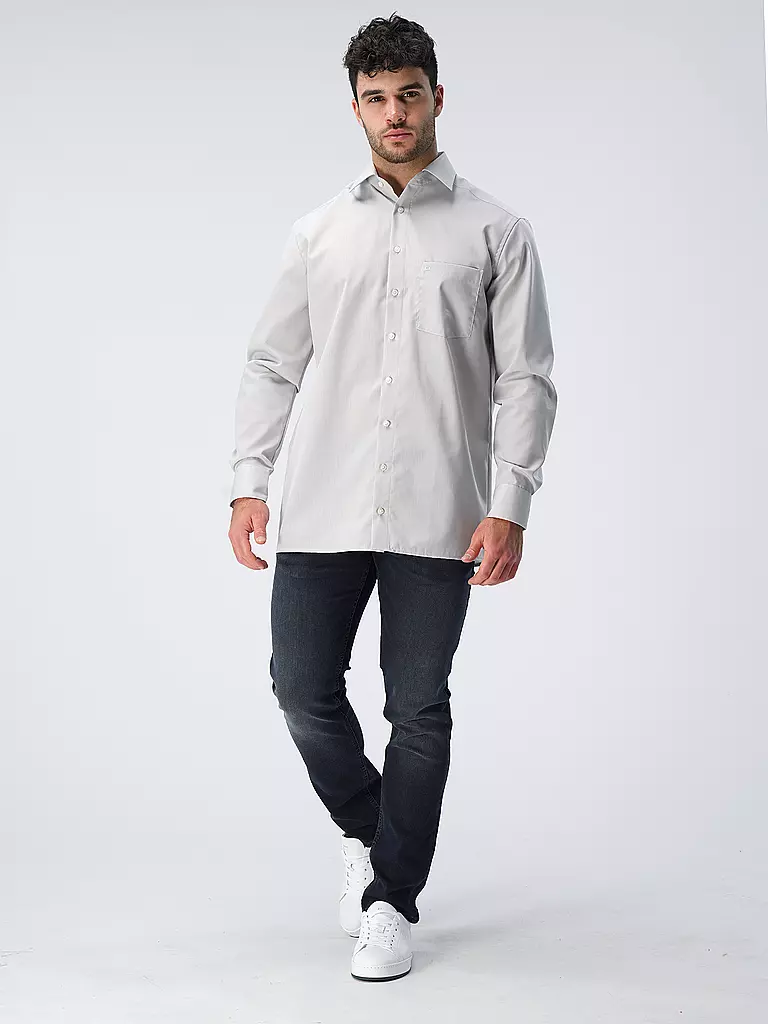 OLYMP Hemd Comfort Fit grau