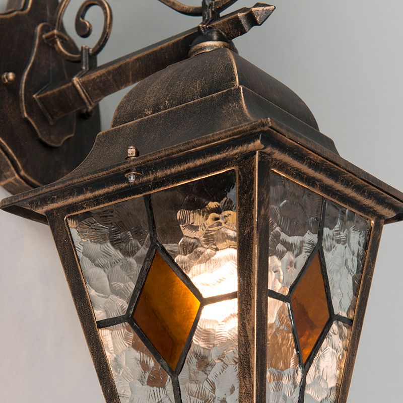 Vintage buiten wandlantaarn brons - Antigua Down