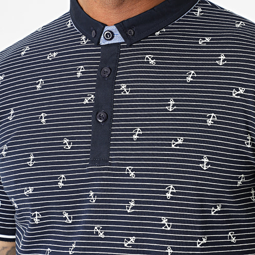Polo Manches Courtes Bleu Marine