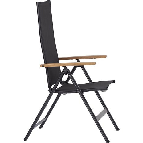 Columbia positionsstol - sort/teaklook