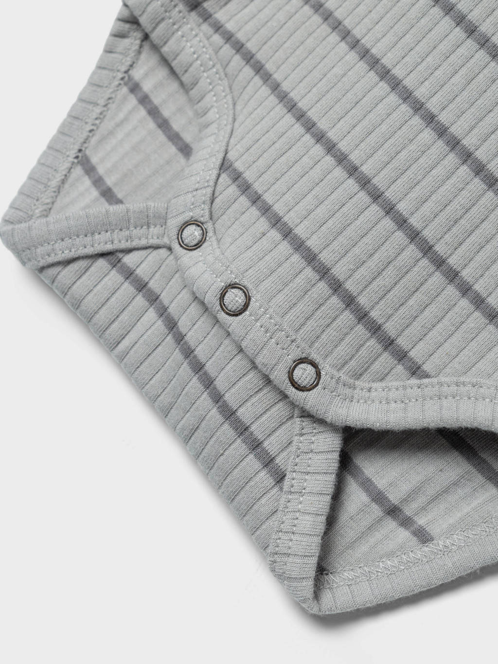 LIL' ATELIER gestreepte romper NBMKAIL grijs/donkergrijs