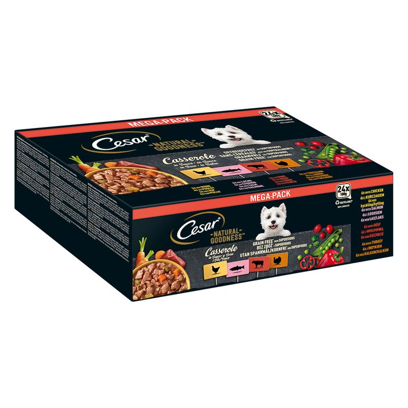 Cesar Natural Goodness sans céréales avec superaliments 48 x 100 g