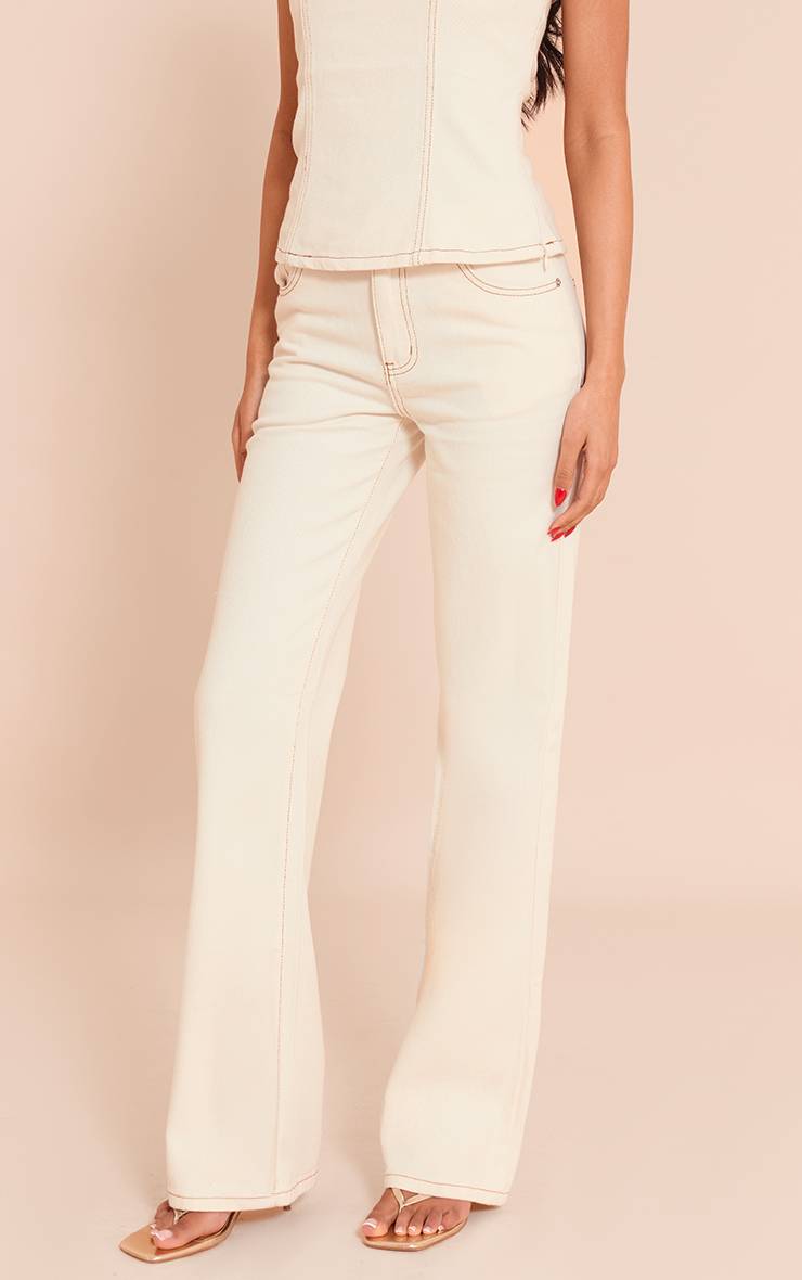 Jean Droit Taille Mi-haute Coupe Tall