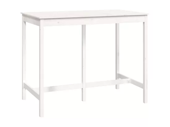 Table de bar Blanc 140x80x110 cm Bois massif de pin