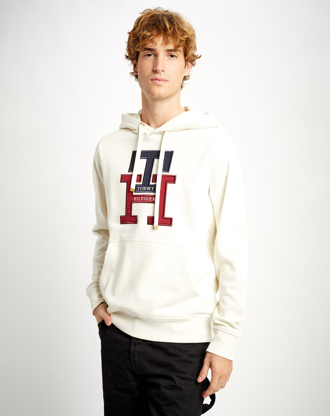 Tommy Hilfiger Sweat à capuche Lux Monogram écru