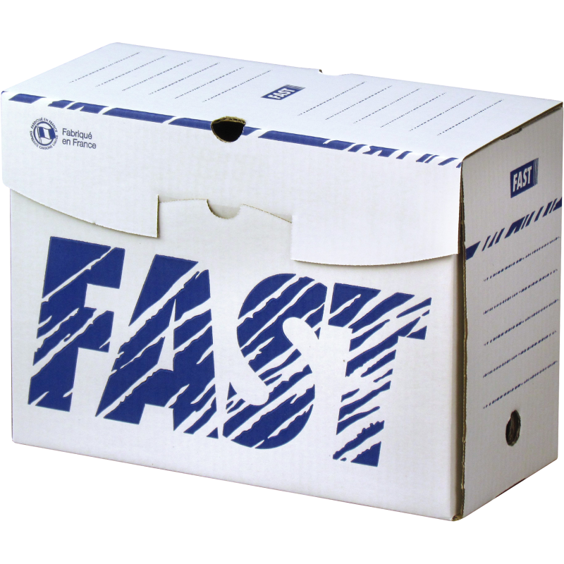 10 Boite D'Archivage Fast D15 Manuel Blanc/Bleu