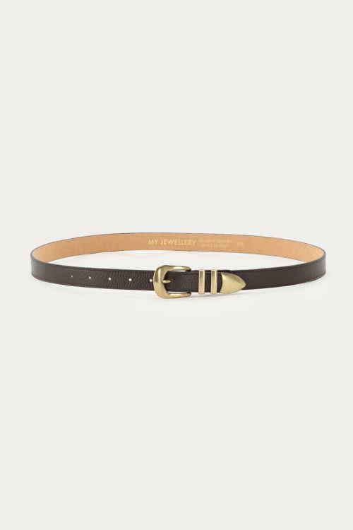 Zwarte leren riem