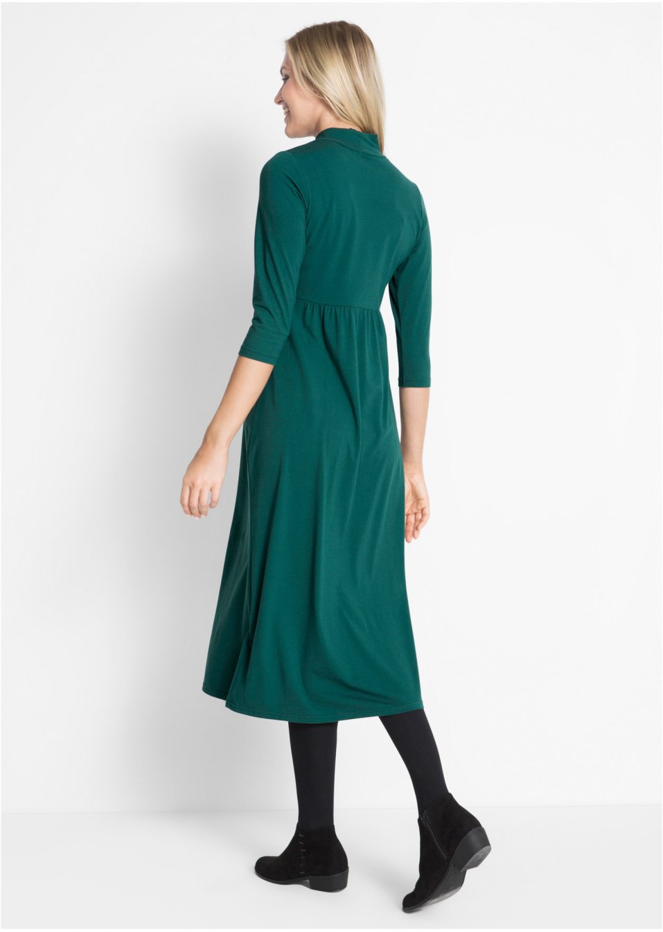 Robe T-shirt midi, manches 3/4