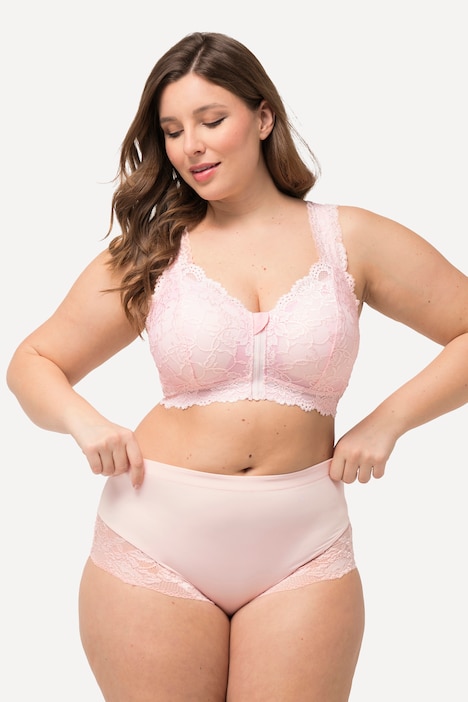 Midislip, transparente Spitze, hinten gerafft