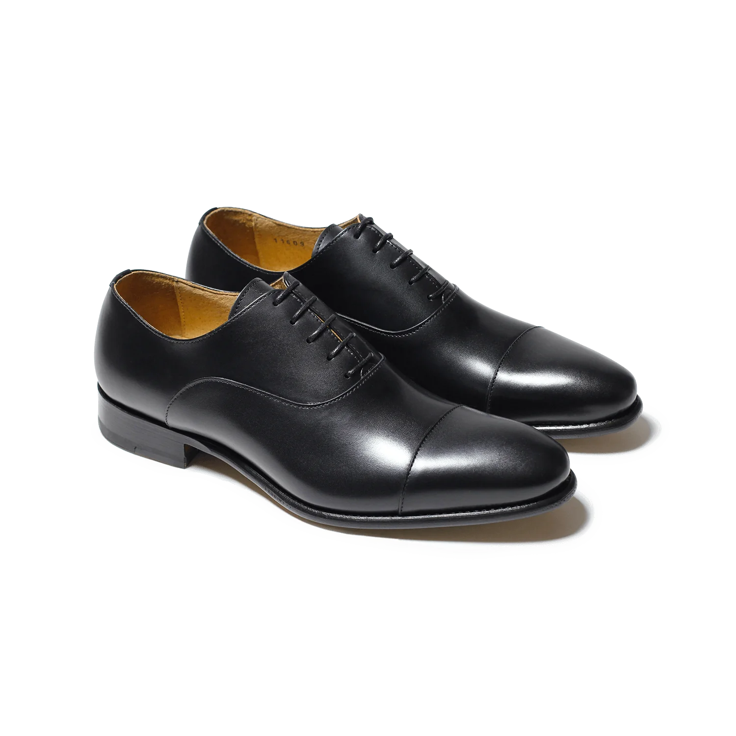 Sanders-Richelieu en cuir noir