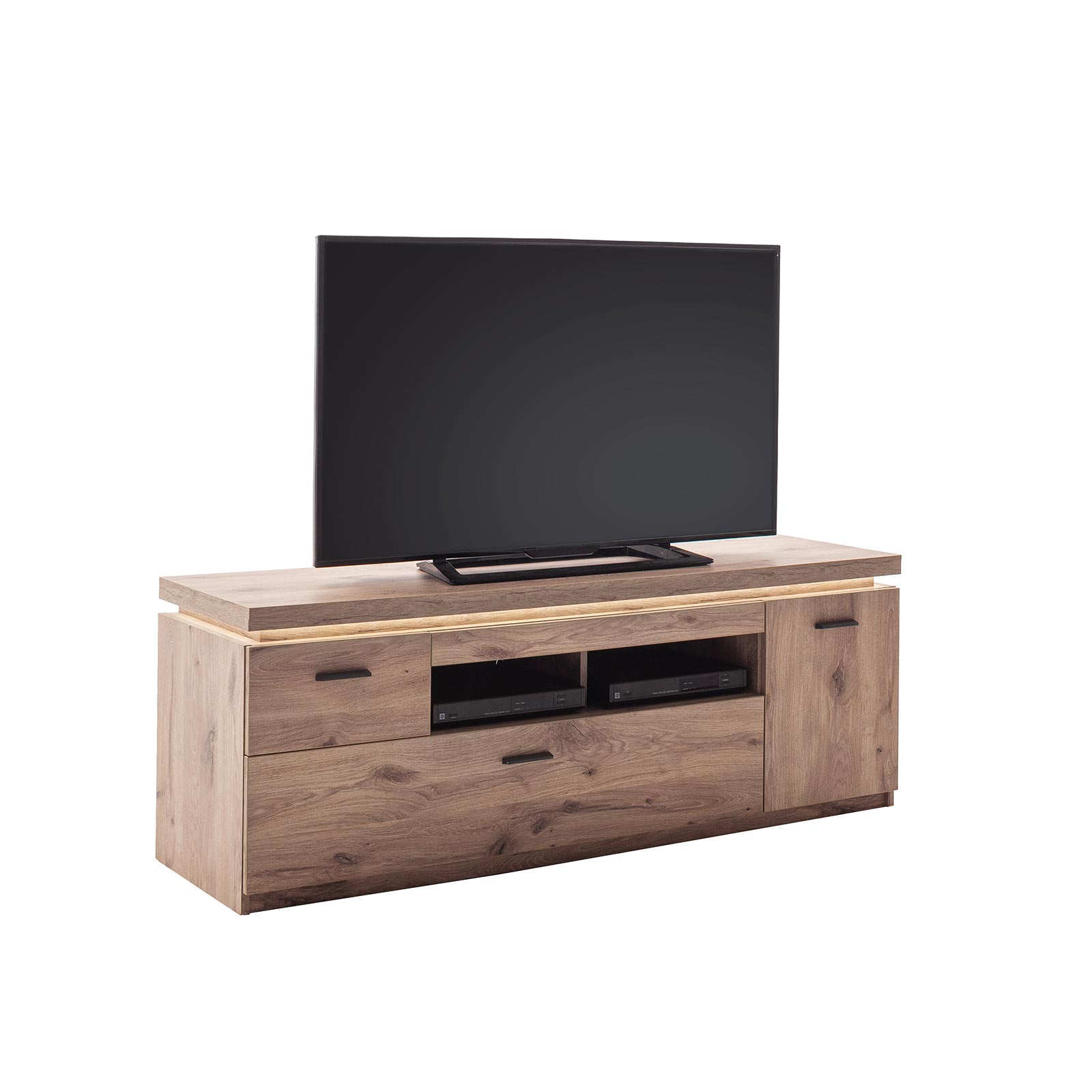 TV-Lowboard - Viking Oak - LED-Beleuchtung - 156 cm