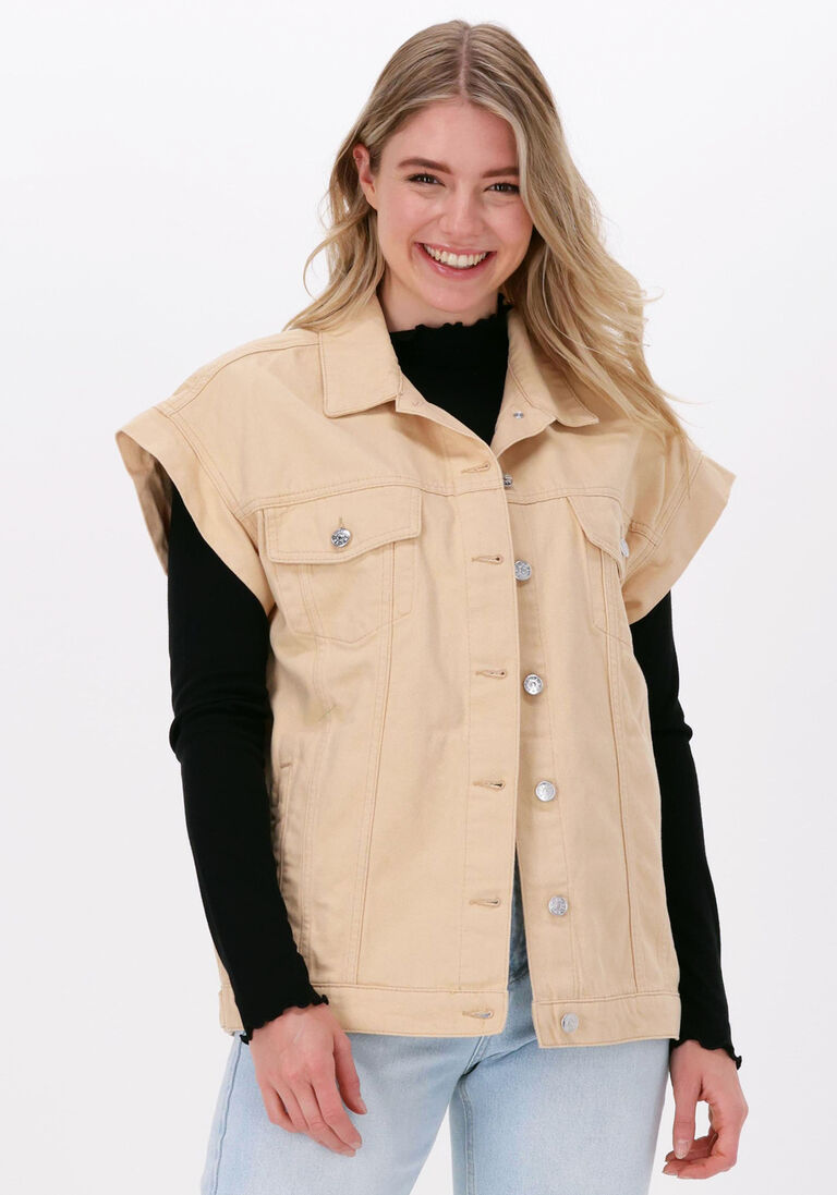 NA-KD beige na-kd gilet oversized denim vest