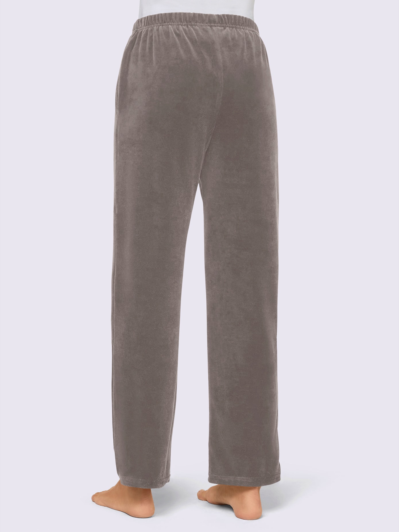Pantalon décontracté effet velours