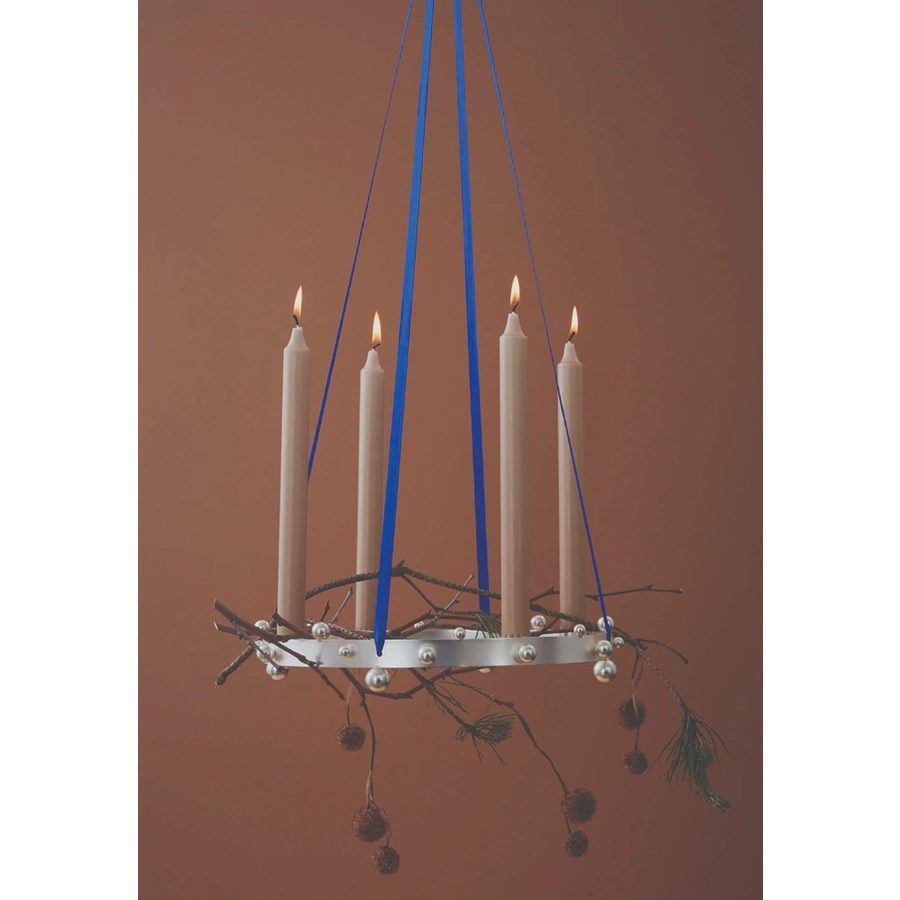OYOY Kerzenständer Pearl Advent silver