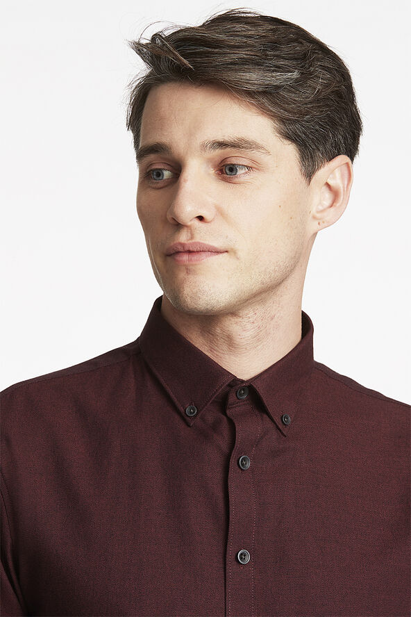 Lindbergh Mouliné stretch shirt L/S Rød