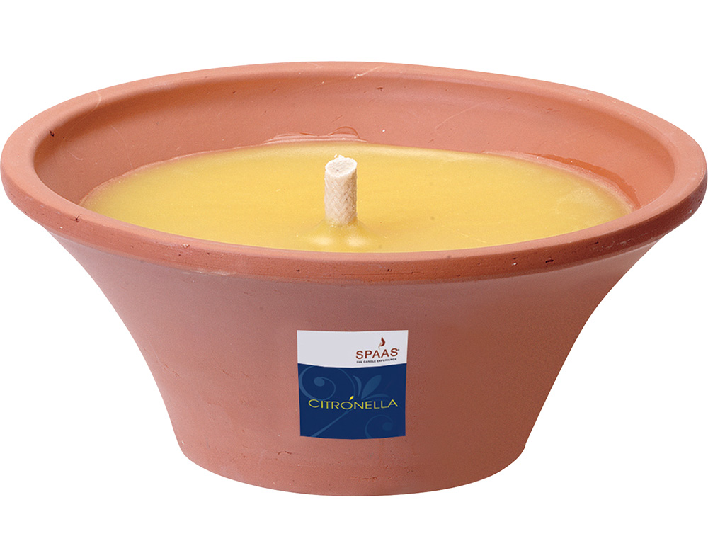 VASO TERRACOTA PEQUENO VELA CITRONELLA  -9H