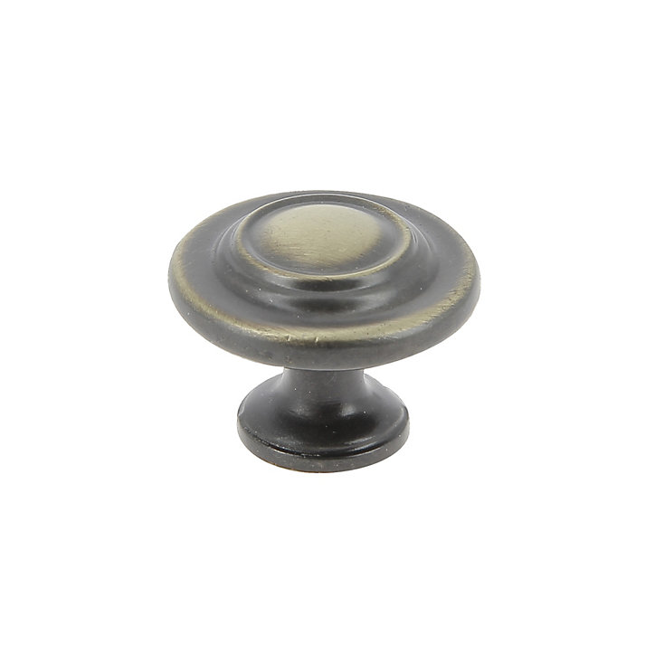 Bouton de meuble arrondi Rohan bronze Ø3.3 cm