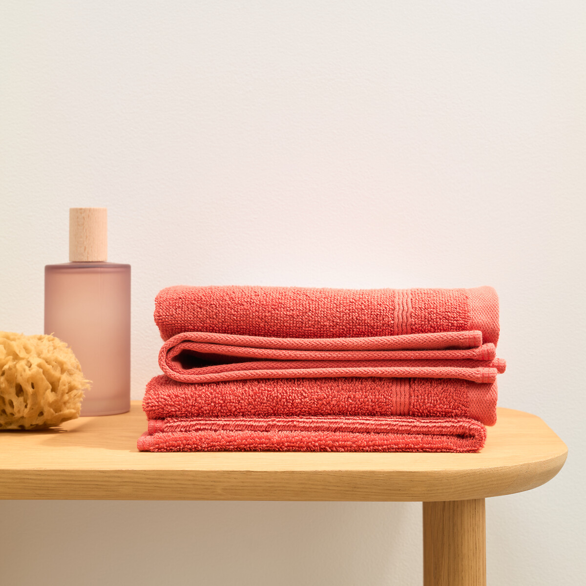 LA REDOUTE INTERIEURS<br>Conjunto de 4 toalhas de mão em tecido atoalhado 600 g/m², Zavara