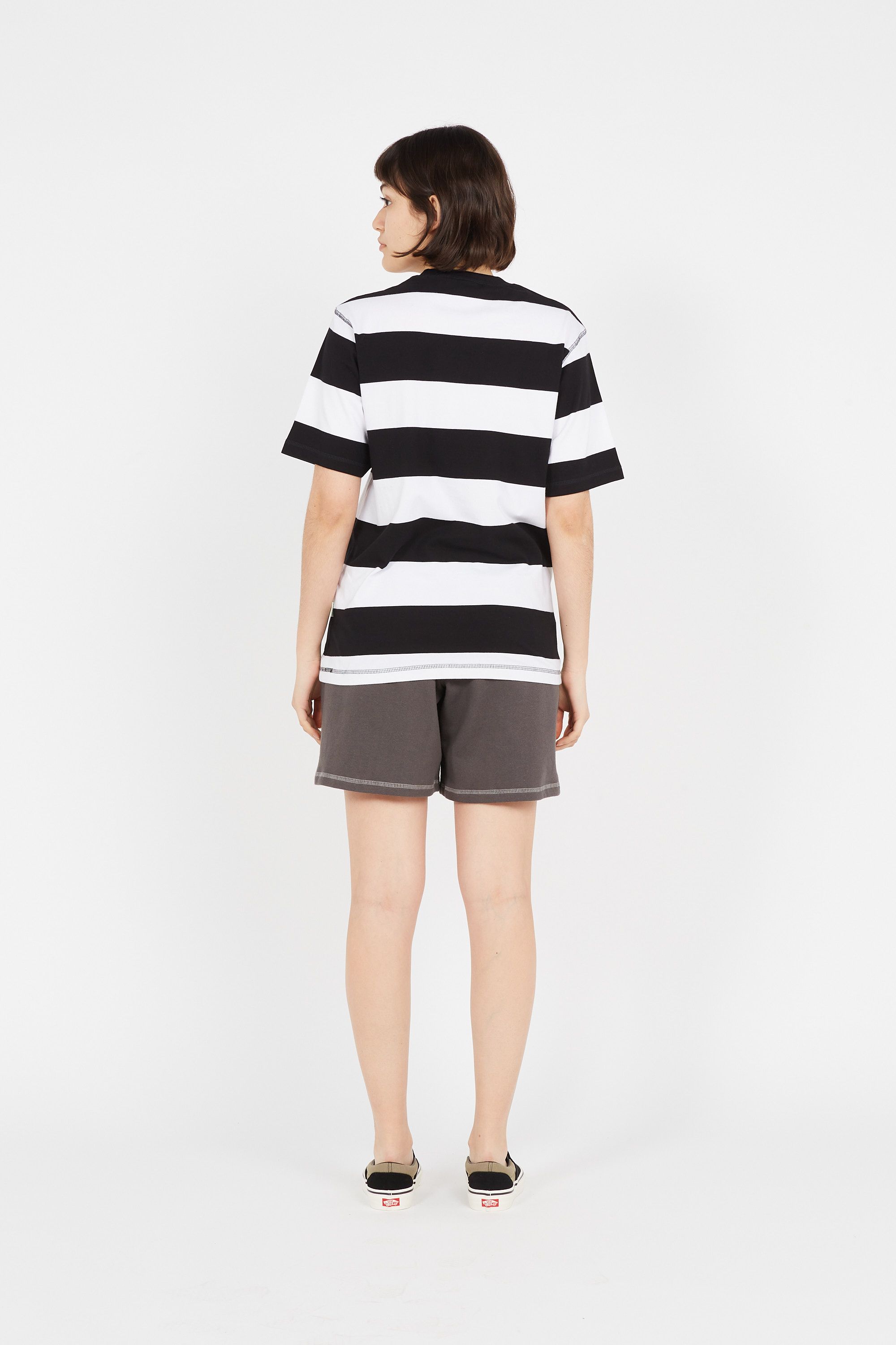 TEALER T-shirt  TS STRIPE BLK WHITE Noir