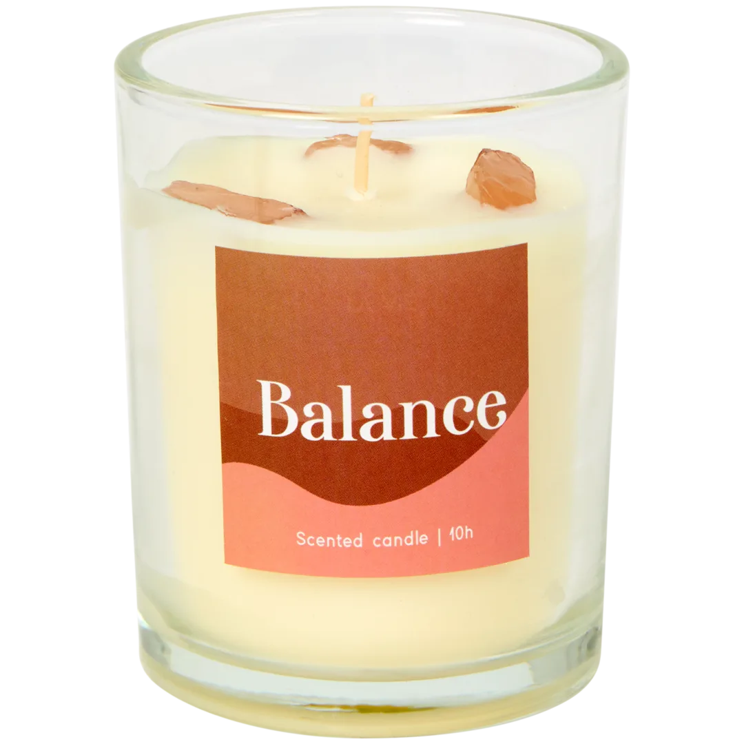Bougie parfumée avec cristaux
