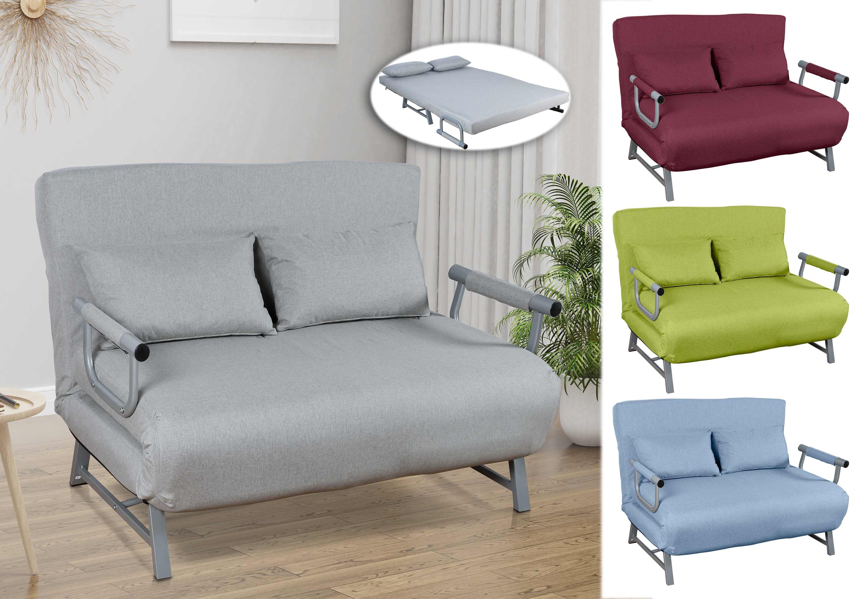 VCM Schlafsofa Couch Kolino mit Schlaffunktion