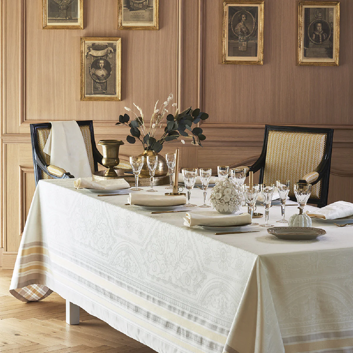 Nappe antitache déperlant coton & autres fibres blanc 172X362 Garnier