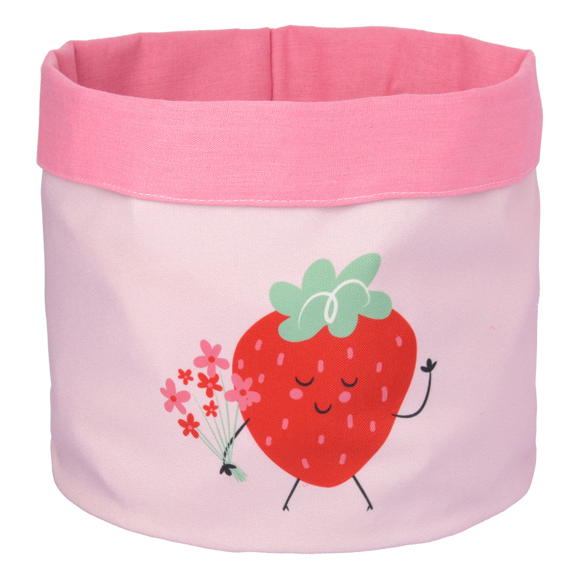 Topolino Großer Aufbewahrungskorb mit bunten Motiven rosa / pink