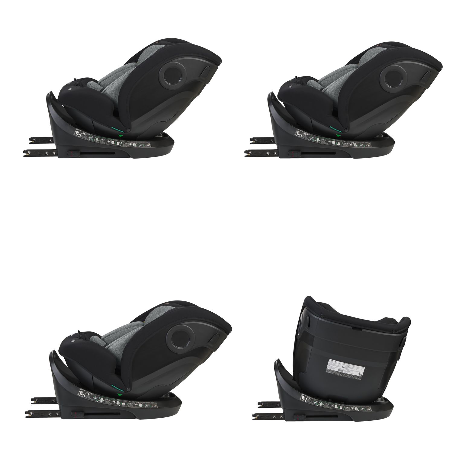 Kikkaboo i-Size Kindersitz i-Hike (40-150 cm) Isofix, 360° drehbar, verstellbar dunkelgrau