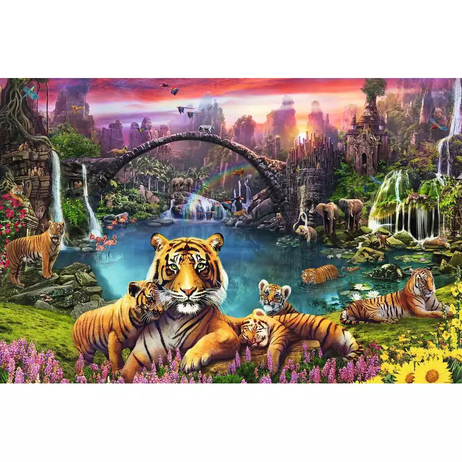 Ravensburger Tiger in paradiesischer Lagune bunt