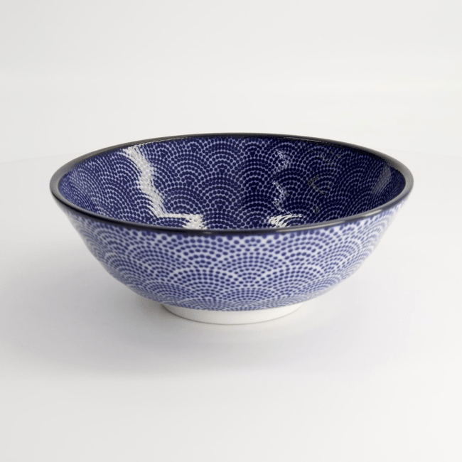 Tokyo Nippon Blauwe Ramen Kom 21x7.8cm Stippen