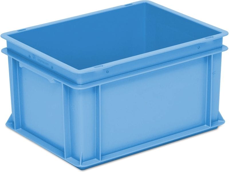 Utz Stapelbehälter RAKO 400 x 300 x 220 mm Lichtblau Stapelbox mit Muschelgriffen, 1 Stück, lichtblau