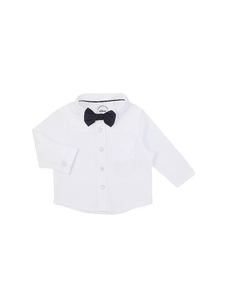 S.OLIVER Baby Hemd mit Fliege weiss