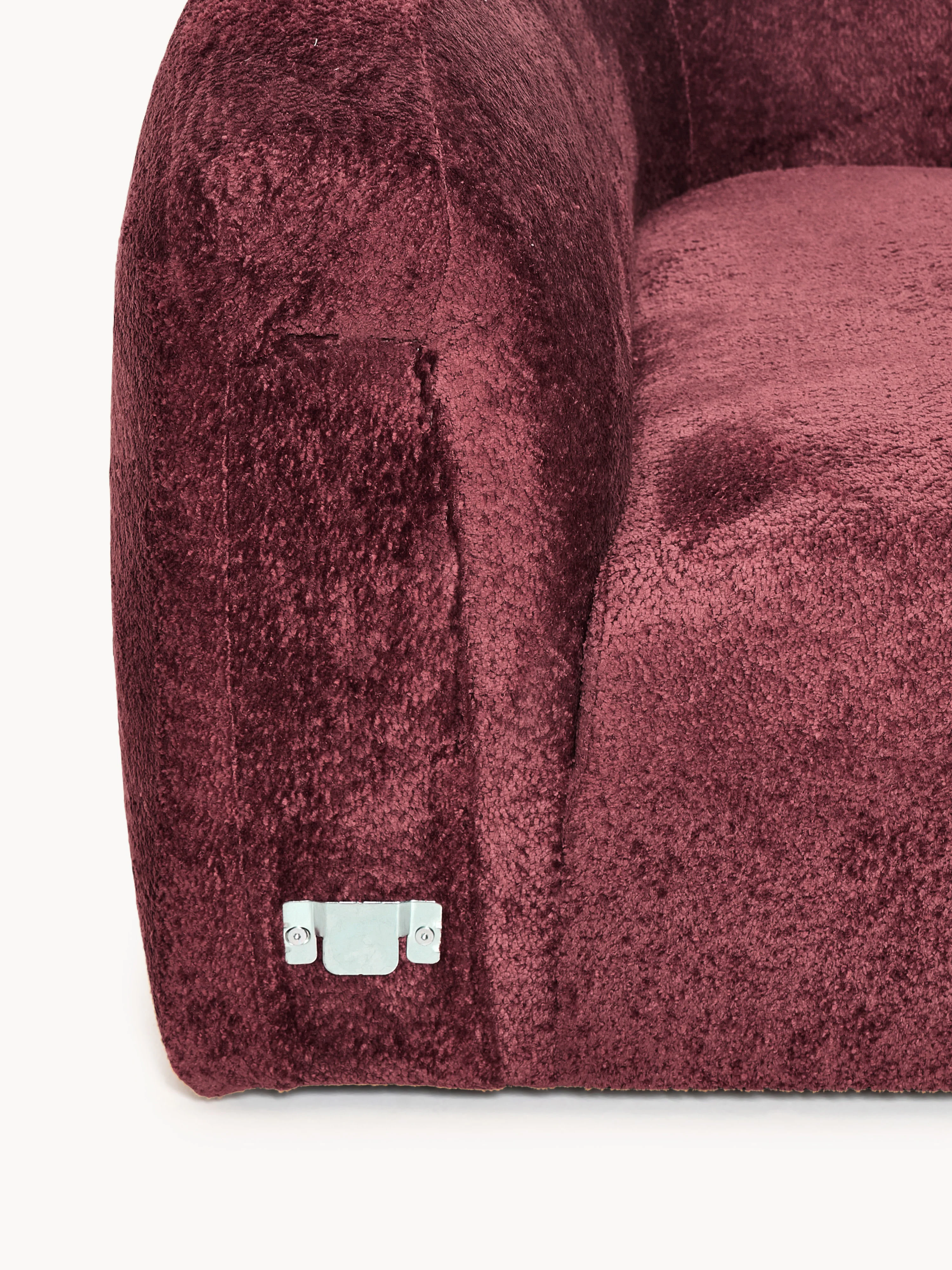 Afgeronde hoekmodule Wolke van teddy-bouclé