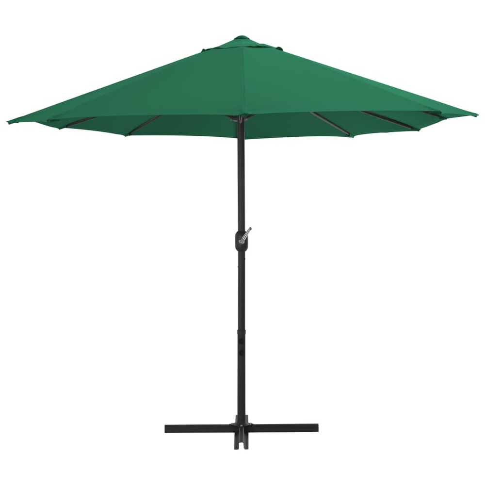 Parasol d'extérieur et mât en aluminium 460 x 270 cm vert