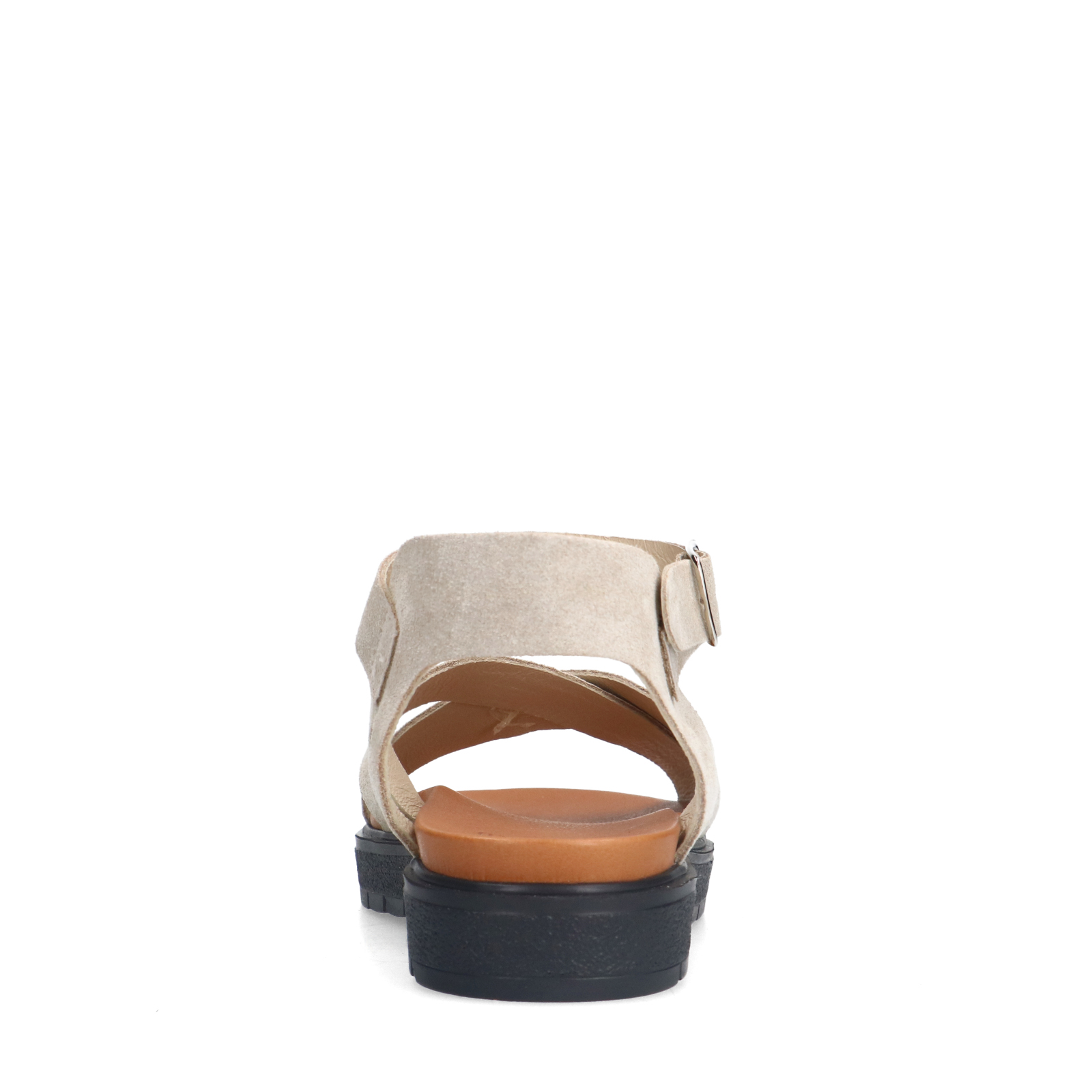 Beige suède sandalen