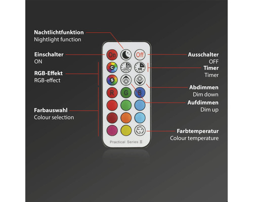 LED inbouwspots set IP65 dimbaar 4,8W 450 lm 3000-6500 K CCT RGB chroom/mat Ø 9,2/6,8 cm 230V 3 stuks met afstandsbediening, geheugenfunctie, nachtlampfunctie, timerfunctie