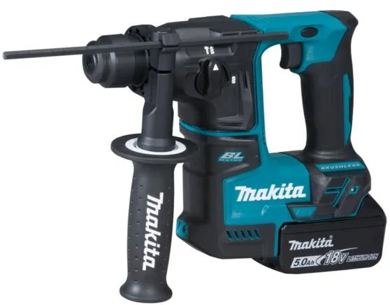 Makita DHR171 - Roterende hammer - ledningfri - 2 tilstande - SDS-plus - 1.2 Joule - til 2 batterier - 18 V - Leveres uden batteri og lader